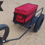 Remorque utilitaire cargo surfer (h - l - l) noir fix moyeu (roue 20x4 1 / 4) charge 100k