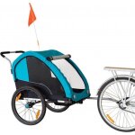 Remorque vélo 2 - en - 1 pour 2 enfants - bike original - bac en plastique - jantes noires Remorque vélo 2 - en - 1 pour 2 enfants - bike original - bac en plastique - jantes noires