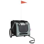 Remorque de vlo pour chien - cuque - noir et gris - capacit de charge 45 kg