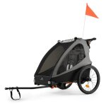 Remorque v�lo kinderkraft nava walk remorque v�lo poussette 2 - en - 1 2 enfants roues gonflables suspension ...