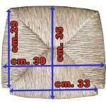 Remplacement pour chaise en paille de rivire naturelle - venice - set de 6 pices