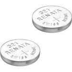 Renata 321 sr616sw lot de 2 piles boutons 155 v  oxyde d?argent sans mercure pour montre