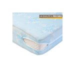 Housse de matelas - r�nove - 90 x 190 cm - maille extensible - bleu - 100% polyester