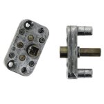Renvoi de fouillot - ferco - g - 20543 - 04 - 0 - 0 - entraxe 135 mm - douille 145 mm - gris