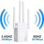 Répéteur wifi 1200 mbps double bande à travers le mur répéteur 4 antenne wifi range extender Répéteur wifi 1200 mbps double bande à travers le mur répéteur 4 antenne wifi range extender