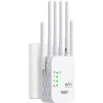 R�p�teur wifi 5g amplificateur de signal - 1200 mbps avec 6 antennes et 2 ports lan rj45