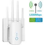 Répéteur wifi?amplificateur wifi 1200 mbps 2. 4ghz et 5ghz?wifi extender double fréquenc?4 antennes compatibil ... Répéteur wifi?amplificateur wifi 1200 mbps 2. 4ghz et 5ghz?wifi extender double fréquenc?4 antennes compatibil ...
