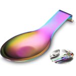 Repose cuill�re - arc - en - ciel - acier inoxydable - 24. 9x9. 5x3. 8cm - 206g - design contemporain ...