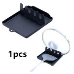 Repose cuillre - cuisine - acier inoxydable 304 - noir - multifonctionnel - rsistant  la chaleur