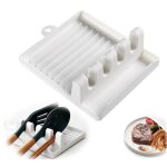 Repose cuill�re - cuisine - support ustensiles - plastique pp - blanc - 14x12. 7x5cm