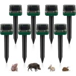 R�pulsif anti - taupes solaire ultrason - pack de 8 - pour jardin - �nergie solaire