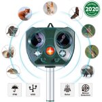 R�pulsif chat ultrasonsolaire r�pulsif anti chats imperm�able avec alarme et lumi�res clignotantes pour ...