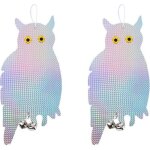Rpulsif pigeon 2 pcs hibou rflchissant hibou anti pigeons rpulsif oiseaux effaroucheur oiseaux rflchissa ...