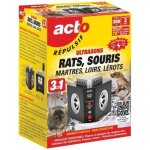 R�pulsif ultrasons - acto - 3 en 1 - maxi couverture grand angle - 300m� - rats - souris - martres - ...