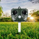 R�pulsif � ultrasons �tanche pour chat aliment� par l�nergie solaire& usb ip66 etanche r�pulsif � renards ...