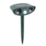 Rpulsif ultrasons solaire tanche avec dtecteur de mouvement - idal pour chats chiens rats ratons ...