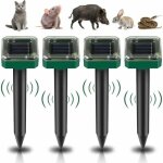 R�pulsif � ultrasons solaire - virex� - lot de 4 - anti - moustiques - anti - serpents - �tanche ip65 ...