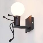 Rtro applique murale intrieur vintage lampe murale industriel noir dcor e27 pour bar chambre  coucher ...