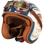 Retro casque demi jet casque jet vintagecasque de protection for hommes et femmes casque de cyclomoteur ...