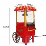 R�tro chariot appareil machine � pop corn maker sans huile maison 1100w 220v eu l033c5