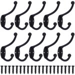 Pat�re � crochets - r�tro - vintage - noir - m�tal - 10 pi�ces