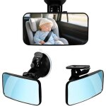 R�troviseur b�b� pour si�ge arri�re - febest - lot de 3 - 122x77 cm - incurv� - ventouse et clip - grand ...