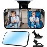 R�troviseur de si�ge arri�re pour b�b� - febest - miroir pivotant � 360� - ventouse et clips � ressort ...