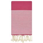 Reva fouta serviette plage nid dabeille coton recycl� 1x2 m seychelles rose - 100 x 200 cm