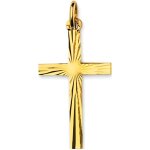 Rve de diamants pendentif croix or jaune 375 mixte