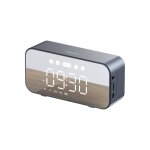 R�veil 6 en 1 avec radio fm haut - parleur bluetooth entr�e auxiliaire et lecteur de cartes tf / sd (argent�) ...