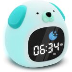 R�veil enfant educatif chien avec veilleuse fille garcon - affichage horloge num�rique - apprentissage ...