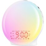 Réveil lumière bluetoothradio eveil matin lumineux lampe de chevet 20 niveaux de luminosité simulateur ... Réveil lumière bluetoothradio eveil matin lumineux lampe de chevet 20 niveaux de luminosité simulateur ...