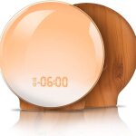 R�veil lumi�re naturelle simulation lever coucher de soleil led horloge radio fm veilleuse 7 couleurs ...