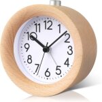 Reveil matin en bois a piles de voyage r�veil en bois silencieux sans tic - tac lumineux snooze r�veil ...