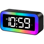 Eveil lumire led radio rveil matin lumineux lampe de chevet 20 niveaux de luminosit simulateur daube ...