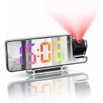 R�veil projecteur plafond radio r�veil led avec projection 180� mode nuit luminosit� r�glable cadeau