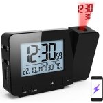 Rveil  projection avec thermomtre / hygromtre horloge numrique affichage  led  intensit variable ...