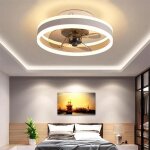 Reversible plafonnier ventilateur avec telecommande 6 vitesses chambre led dimmable ventilateur de plafondblan ...