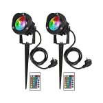 Rgb spot led ext�rieur 10w avec piquet �clairage ext�rieur led � piquer lampe jardin �tanche ip65 lot ...
