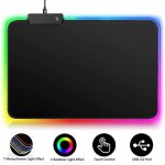 Rgb tapis de souris gamer lumineux r�tro - eclairage (35x25x0. 4cm)
