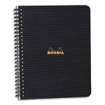 Rhodia cahier spirale couverture noire pp 16x21?