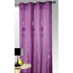 Rideau ameublement - home maison - gros pois - prune - 140x260cm