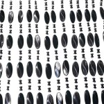 Rideau anti - mouche / rideau de porte - noah - 90x220 cm - noir