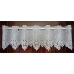Rideau brise - bise en voile court rideau voilage transparent moderne avec broderie demi rideau pour ...
