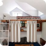 Rideaux courts occultants thermiques - sightmark - 90x60 cm - beige - lot de 2 - imperm�able - isolation ...