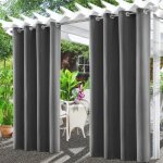 Rideaux dextrieur impermables rideau occultant isolant thermiques pour pergola cabanon jardin exterieur(2 ...