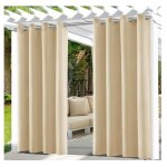 Rideaux dext�rieur imperm�ables 132x244cm rideau pergola � oeillets en haut pare - soleil rideau occultant ...