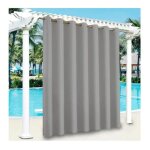 Rideaux dext�rieur - imperm�able - occultant - isolant thermique - 2pcs 132x213cm gris