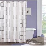 Rideau de douche anti - moisissure 180x180cm eva imperm�able avec 12 anneaux et poids inf�rieur magn�tique ...