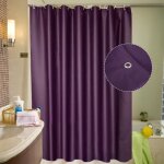Rideau de douche - baignoire 1. 8x2m - violet - rsistant  lhumidit - design contemporain